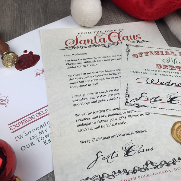 Deluxe Personalized Letter from Santa Package