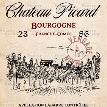 Chateau Picard Label - DIGTAL FILE