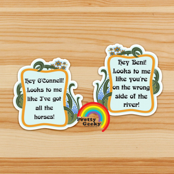 Art Nouveau The Mummy Quote Sticker : River and Horses Set