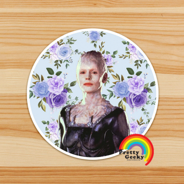 Vintage Floral Star Trek Villain Sticker : Borg Queen