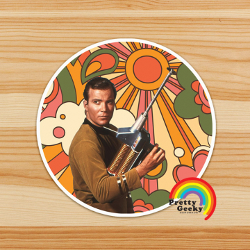 Groovy Star Trek Captain Sticker : Captain Kirk