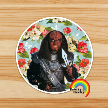 Vintage Floral Star Trek Villain Sticker : Gowron