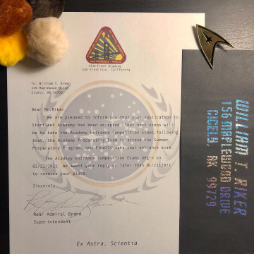 Academy Acceptance Letter